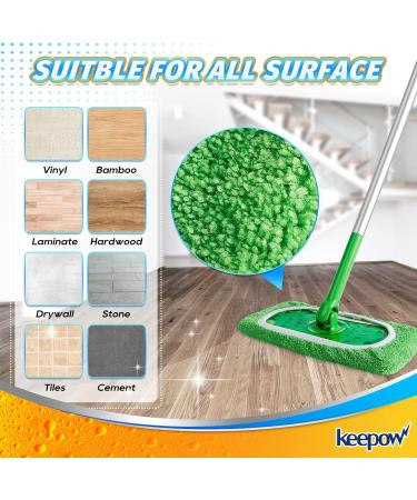 KEEPOW Reusable Wet Pads for Swiffer Sweeper Mop - 8 Pack Microfiber Cloths for Hardwood Floor Cleaning - Buy Online on GoSupps.com