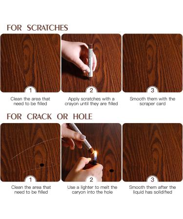 SEISSO Furniture Repair Wax Crayon  10 Colors Wood Repair Kit  Premium Wood Scratch Repair Crayon  Upgrade Wood Scratch Remover Wax Sticks for Floor  Table  Door  Cabinet - Buy Online on GoSupps.com