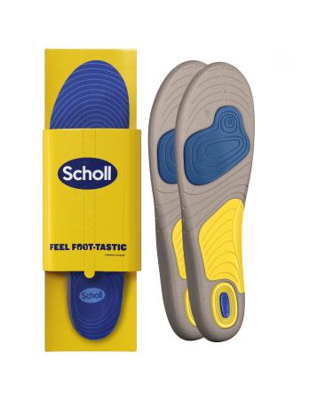 Scholl Gel Activ Runs for men running shoe inlays with anti-smell technology and shock-damping effect sports performances with pressure and foot vaults size 40-46.5 EU 2-pack 2 Series 40-46.5