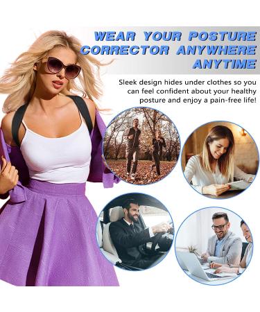 MYSEXY Posture Corrector Upper Back Brace for Women and Men - Pain Relief Belt for Neck, Shoulder, and Back Support - Adjustable and Breathable - Buy Online on GoSupps.com