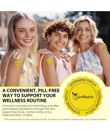 CertNatrls Dopamine Patches 30 Vegan Mood Support Patches for Daily Mental Wellness Adult Sex Toys for Women Dopamine Supplements for Men Women Supports Energy & Serotonin Balance - Buy Online on GoSupps.com