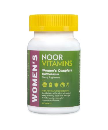 Noor Vitamins Halal Womens Multivitamin & Mineral I Once Daily Vitamin Supplement I Vegan | Supports Energy Immunity Metabolism Healthy Appearance and Stages of Motherhood I 2-Month Supply - Buy Online on GoSupps.com