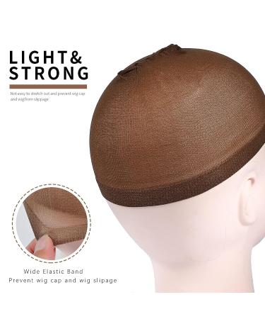 LUNROUG Dark Brown Wig Caps 24pcs - Stretchy Nylon Stocking Caps for Women and Men - Buy Online on GoSupps.com