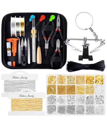 shynek Jewelry Making Kits for Adults  Jewelry Making Supplies Kit with Jewelry Making Tools  Earring Charms  Jewelry Wires  Jewelry Findings and Helping Hands for Jewelry Making and Repair