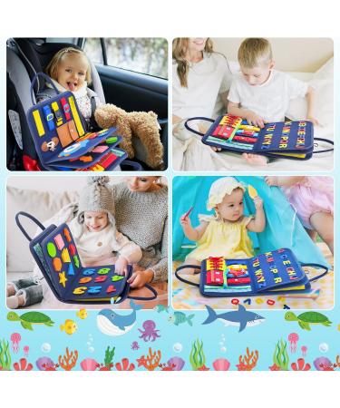 Withosent Busy Board for Toddlers - 4-Layer Montessori Activity Toy for Kids Ages 3-4 - Blue/Old Version - Buy Online on GoSupps.com