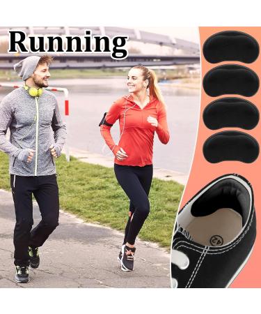Sibba Heel Pillows - 4 Pairs Self-Adhesive Inserts for Loose Shoes & Boots | Anti-Bubble Heel Protection for Men & Women | Reusable Black Heel Cushions - Buy Online on GoSupps.com
