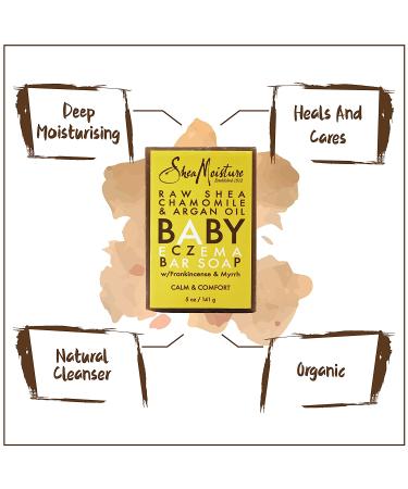 SheaMoisture Baby Eczema Bar Soap - Raw Shea, Chamomile & Argan Oil (5 oz) - Buy Online on GoSupps.com