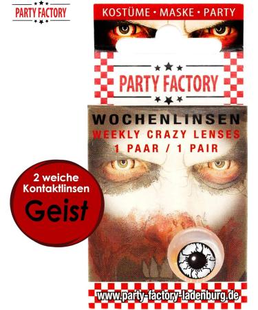 Buy Party Factory Ghost Motif Colored Contact Lenses - Soft 3-Month Wear for Carnival Cosplay & Halloween - International Shipping Available - Buy Online on GoSupps.com