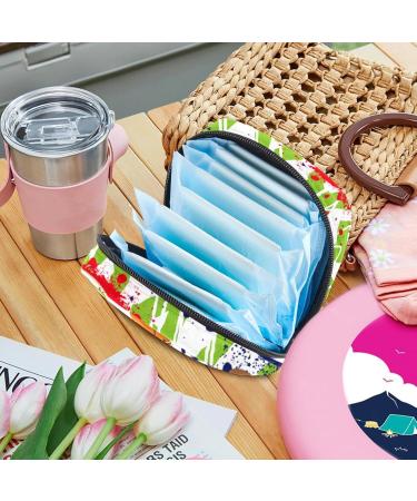 Portable Women's Binding-Up Bags | Menstrual Cup Pocket & Pads | Colorful Teen Bags for First Period - Baseball Football Rugby - Buy Online on GoSupps.com