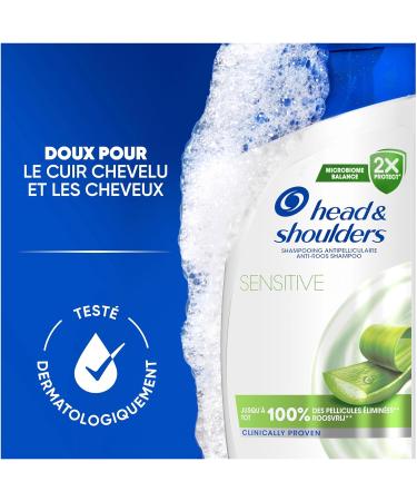 Head & Shoulders Sensitive Anti-Dandruff Shampoo 6x330ml Daily Use Clinically Proven to Eliminate Up to 100% of Dandruff All Hair and Scalp Types - Buy Online on GoSupps.com
