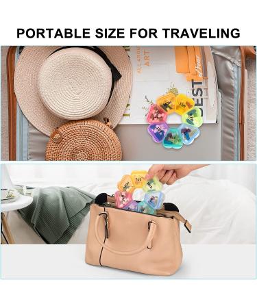 Cute Large Weekly Pill Organizer - 7 Day Travel Pill Box for Vitamins & Supplements - Buy Online on GoSupps.com
