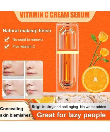 Japanese Vitamin C Makeup Tone up Cream Five Vitamin C Natural Makeup Cream Natural-Looking Finish Lightweight Long Lasting Portable and Easy to Use For Various of Skin (2Pcs) - Buy Online on GoSupps.com
