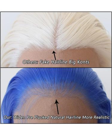 Blue Synthetic Lace Front Wig - Long Straight Hair for Black Women | Heat Resistant Fiber | Cosplay & Daily Wear - Buy Online on GoSupps.com