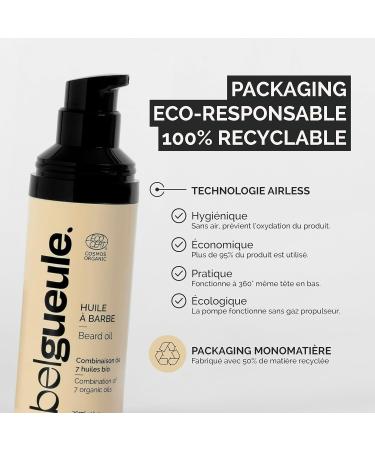 Belgueule Organic Beard Dryer Oil for Men Fortifying and Nourishing 7 Natural and Vegan Oils Made in France Beard Growth Care Hydration and Protection Without Greasy Effect - Buy Online on GoSupps.com