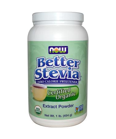 Now Foods Better Stevia Organic Extract Powder 1 lb (454 g)