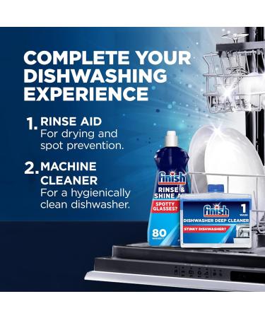 Finish Dishwasher Rinse & Shine Aid - Lemon - 400ml - For Drier Glasses and Spot Prevention - Buy Online on GoSupps.com