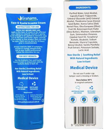 Grahams Natural Face & Body Eczema Cream Set - C+ Eczema Lotion (1.76oz) + Face & Eyelid Cream (1.76 oz) - Buy Online on GoSupps.com