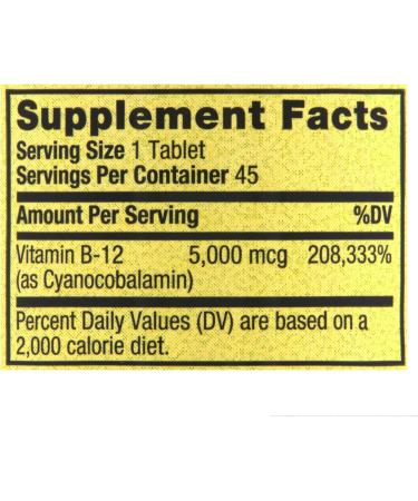 B12 5000mcg- Extra Strength Fast Dissolve Mixed Berry 45 Tablets (Pack of 1) Boxed by Fusion Shop Store - Buy Online on GoSupps.com