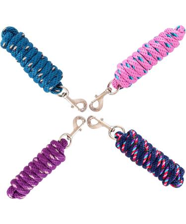 Merauno Lead Rope for Horse - Tie Rope in Various Stylish Designs Lead Lead Tie Rope Pony Donkey Goat Long Knit with Carabiner Hook (Pink Carabiner Hook) pink Carabiner hook - Buy Online on GoSupps.com
