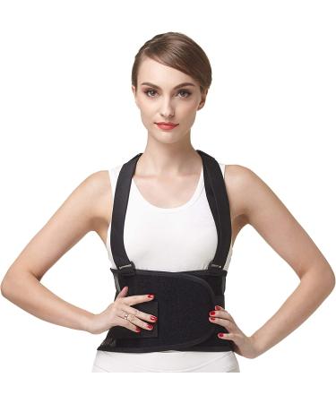 NeoTech Care Back Brace with Suspenders - Light & Breathable Lumbar Support Belt for Lower Back Pain - Size S, Black Color - Buy Online on GoSupps.com