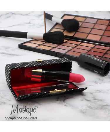 Set of 2 Black Polka Dot Lipstick Cases with Mirror Purse Holder - Stylish and Convenient - Buy Online on GoSupps.com