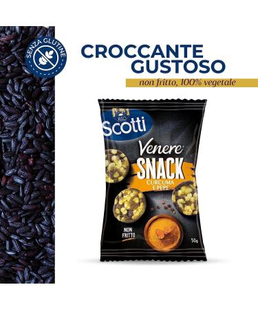  Italian Gourmet E.R. Riso Scotti Venere Snack Turmeric & Pepper Snack Brown Rice Crispy & Tasty Unfried Snack for Breaks & Appetizers Gluten Free 50g + Italian Gourmet Polpa 400g - Buy Online on GoSupps.com
