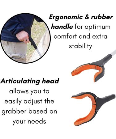 BirdRock Home Grabber Pick Up Tool - Light Weight Aluminum Design - Reaching Aid - Articulating Rubber Head - Rubber Grip (2 Pack) 2 Pack Grabber (32 Inch Long) - Buy Online on GoSupps.com