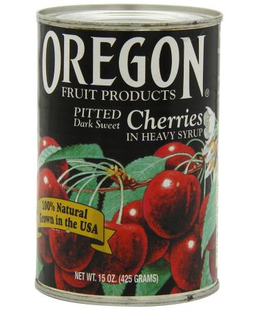 Oregon Fruit Dark Sweet Cherries in Heavy Syrup 15oz (Pack of 8) - Buy Online on GoSupps.com