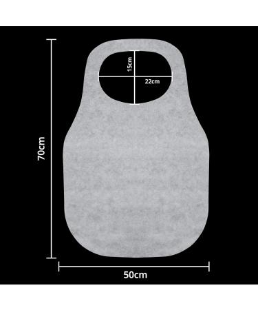Buy Winter Shore Large White Eineway Bibs for Adults | 100-Pack Waterproof Bouncy Bibs - Ideal for Men Women & Seniors - Perfect for Nursing Homes & Painting - Buy Online on GoSupps.com