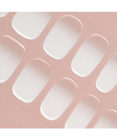 DANNI & TONI 28 Stickers Semi Cured Nail Wraps Soft Self-Adhesive Gel Nail Stickers(Frosty Veil) Salon-Quality Gel Nail Polish Strips Manicure Stickers Set Gradient Clear to White - Buy Online on GoSupps.com