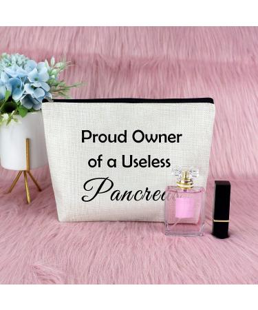 Sfodiary Diabetes Gift Makeup Bag | Diabetic Emergency & Awareness Support for Women | Grandma's Birthday & Christmas Cosmetic Travel Pouch - Buy Online on GoSupps.com