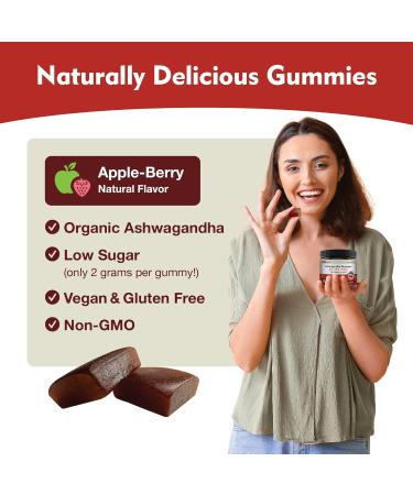 KSM-66 Ashwagandha Gummies - 600mg Organic Root Extract per Serving - Delicious Natural Apple-Berry Flavor | Supports Relaxation Focus & Energy (60 Gummies) 60 Count (Pack of 1) - Buy Online on GoSupps.com