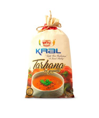 Kral Traditional Tarhana Soup, Home Made Turkish Soup Turkish Traditional Starter, Appetizer, Premium Mild Powder Soup, Hot Soups Made with Yogurt, Healthy Winter Soup, Turkish Cuisine, 500g (17.6 Oz)