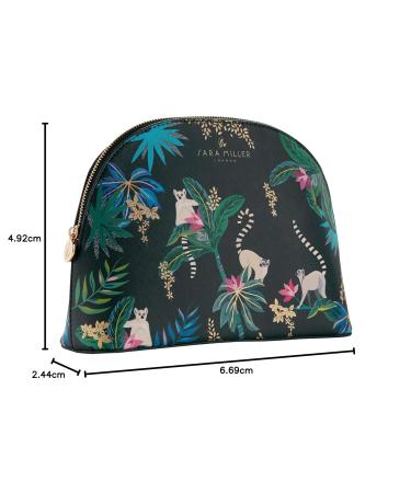 Sara Miller Tahiti Large Dark Green Cosmetic Bag - Stylish Travel Organizer & Makeup Pouch | International Shipping Available - Buy Online on GoSupps.com