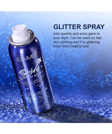 Shiny Glitter Body Spray - Quick-Drying Waterproof Highlighter for Skin, Face, Hair & Clothing (2.11 oz) - Buy Online on GoSupps.com