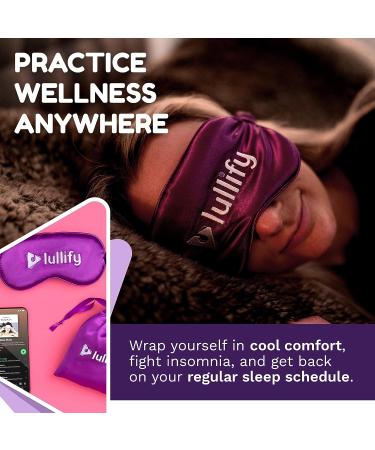 Lullify Silk Sleeping Mask and Travel Kit with Headband and Scrunchie for Healthy Natural Sleep Anywhere - Buy Online on GoSupps.com