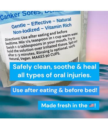 Urban ReLeaf Oral Wound Cleansing Salt - 6 oz | 100% Natural Solution for Canker Sores Braces & Dental Care | Made in USA - Buy Online on GoSupps.com