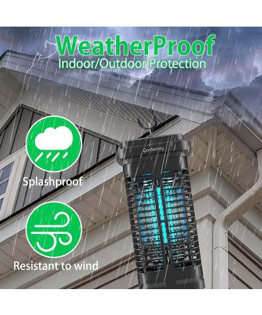 Gardenary Bug Zapper 20W | 4200V Electric Mosquito Killer for Indoor/Outdoor Use | Waterproof Fly Zapper | Electronic Mosquito Lamp for Patio, Home, and Backyard - Buy Online on GoSupps.com