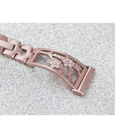Mtozon Stainless Steel Bracelet for fitbit Sense/Versa 3 - Women's Rose Gold Bling Wristband - Buy Online on GoSupps.com