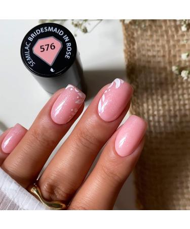 SEMILAC Gel Nail Polish | WeddiNails Collection | Long Lasting and Easy to Apply | Perfect for Wedding and Party UV/LED Gel Polish 7ml - 576 Bridesmaid In Rose. - Buy Online on GoSupps.com