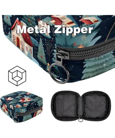 Muoooum Merry Christmas Sanitary Napkin Storage Bag | Menstrual Pad & Cup Pocket for Teens & Women Color 5 - Convenient & Portable - Buy Online on GoSupps.com