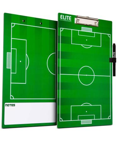 Elite Clipboards Dry Erase Soccer Coaches Clipboard | Double-Sided Soccer Marker Board