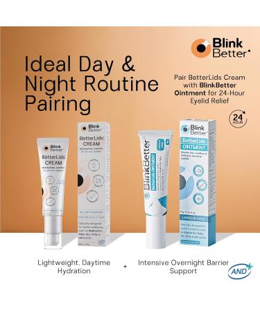 BlinkBetter Restore Eyelid Cream 3% Oat Extract & Ceramide Complex Soothing Hydration & Barrier Support for Dry, Itchy, Red, Sensitive, or Flaky Skin Around the Eyes All-Day Use 1oz - Buy Online on GoSupps.com