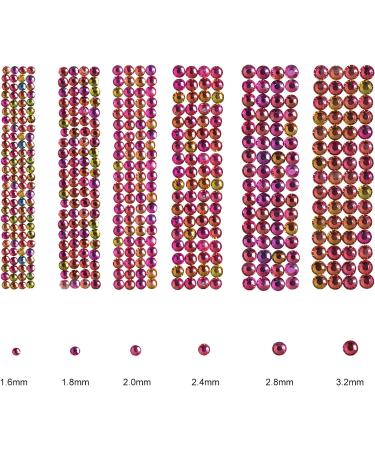 Jollin 3456 Flat Back Rhinestones Glass Pendants Gems for Nail Art 6 Sizes SS4 SS12 Fire - Buy Online on GoSupps.com