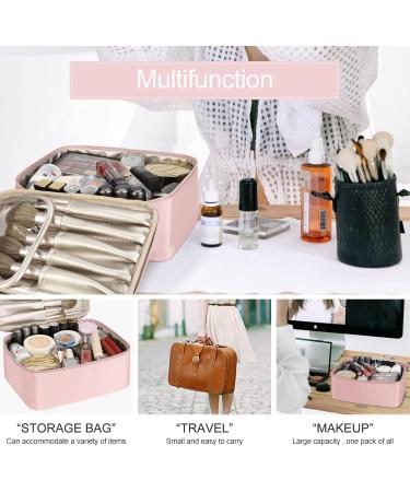 Buy Pocmimut 2-in-1 Portable Make-Up Bag for Women | Large Double-Layer Cosmetic Pocket for Travel | Reusable Nylon BabyRosa-A2 - Buy Online on GoSupps.com