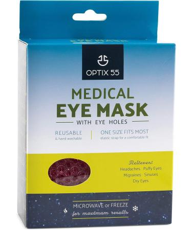 Ergo Gel Bead Eye Therapy Mask - Hot Cold Compress for Puffy Eyes, Headaches, Sinus - Reusable Cooling Face Mask for Dry Eyes and Dark Circles (Pink) - Buy Online on GoSupps.com