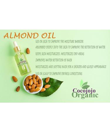 Sweet Almond Oil - 16 oz Cold Pressed Natural & Pure for Face Skin & Hair | Extra Virgin Unrefined Premium Quality - Buy Online on GoSupps.com