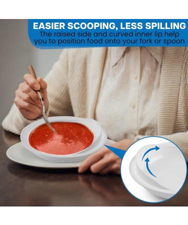 Spill Proof Scoop Bowl and Plate Set with Suction Base Adaptive Self Feeding Dinnerware Plate High-Low Adaptive Bowl - Buy Online on GoSupps.com
