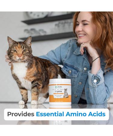 Alpha Paw Cat Lysine Supplement - 8oz/225g - Immune & Respiratory Support - 5-10 Months Supply - Buy Online on GoSupps.com