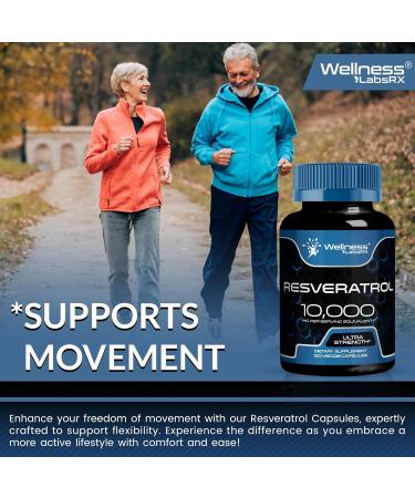 WELLNESS LABSRX Resveratrol Supplement 1000mg 120 Capsules (60 Days Supply) Ultra-Strength High Purity Trans-Resveratrol for Healthy Aging Anti-Aging and Heart Health Support - Vegan Keto 120 Count (Pack of 1) - Buy Online on GoSupps.com
